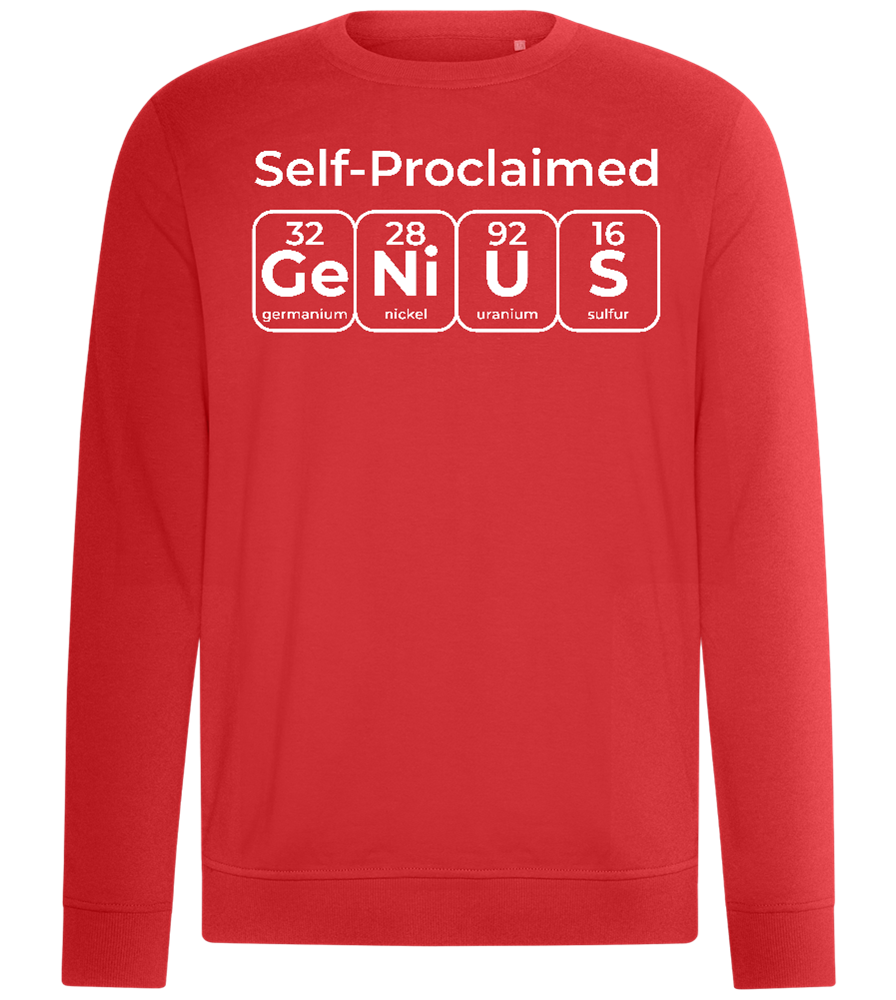 Periodic Table Genius Design - Comfort unisex sweater_RED_front