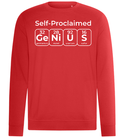 Periodic Table Genius Design - Comfort unisex sweater_RED_front