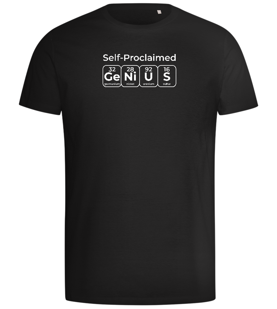 Genius Periodic Table Design - Comfort men's t-shirt_DEEP BLACK_front