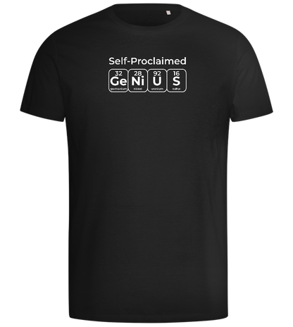 Genius Periodic Table Design - Comfort men's t-shirt_DEEP BLACK_front