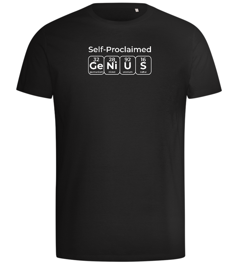 Genius Periodic Table Design - Comfort men's t-shirt_DEEP BLACK_front