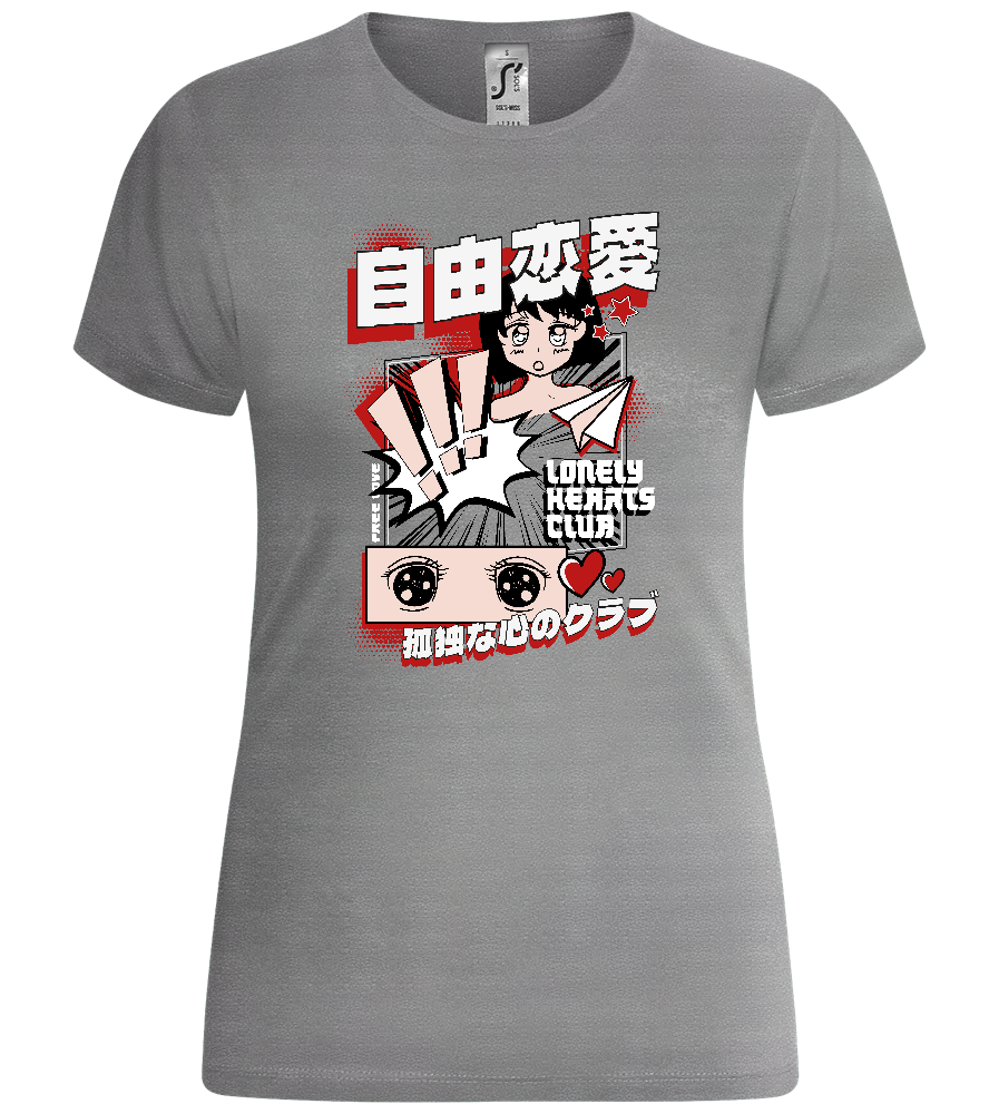 Lonely Hearts Comic Design - Comfort women's t-shirt_ORION GREY_front