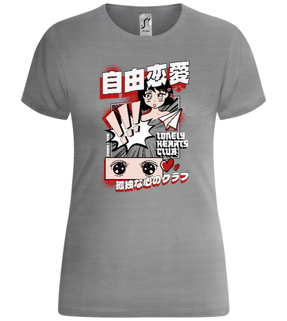 Lonely Hearts Comic Design - Comfort women's t-shirt_ORION GREY_front