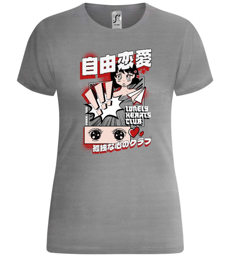 Lonely Hearts Comic Design - Comfort women's t-shirt_ORION GREY_front