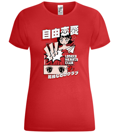 Lonely Hearts Comic Design - Comfort women's t-shirt_RED_front