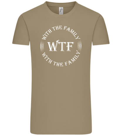 WTF With The Family Design - Comfort Unisex T-Shirt_KHAKI_front