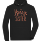 Bossy Sister Text Design - Comfort unisex hoodie_BLACK_front