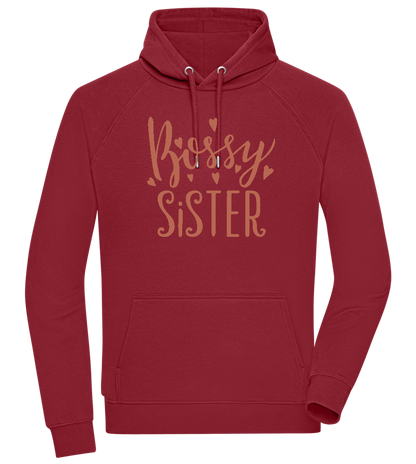 Bossy Sister Text Design - Comfort unisex hoodie_BORDEAUX_front