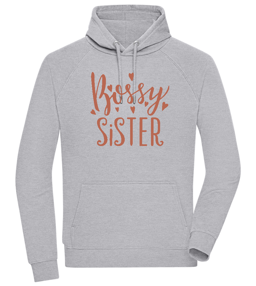 Bossy Sister Text Design - Comfort unisex hoodie_ORION GREY II_front