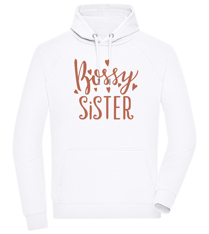 Bossy Sister Text Design - Comfort unisex hoodie_WHITE_front