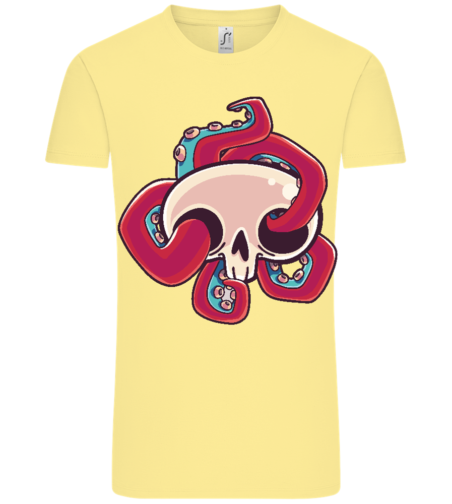 Squid Skull Design - Comfort Unisex T-Shirt_AMARELO CLARO_front