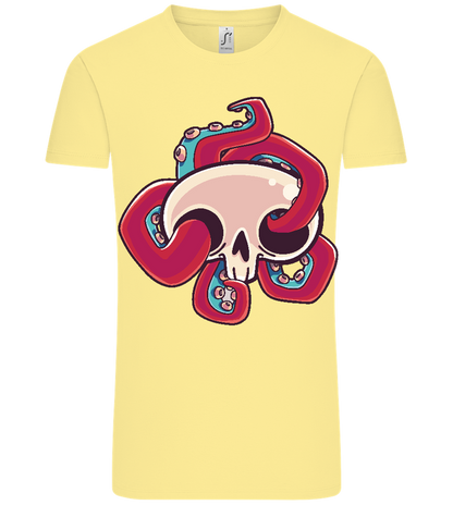 Squid Skull Design - Comfort Unisex T-Shirt_AMARELO CLARO_front