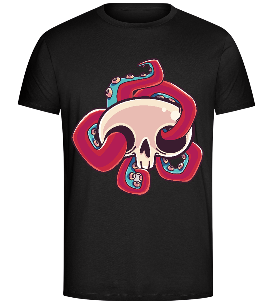 Squid Skull Design - Comfort Unisex T-Shirt_DEEP BLACK_front