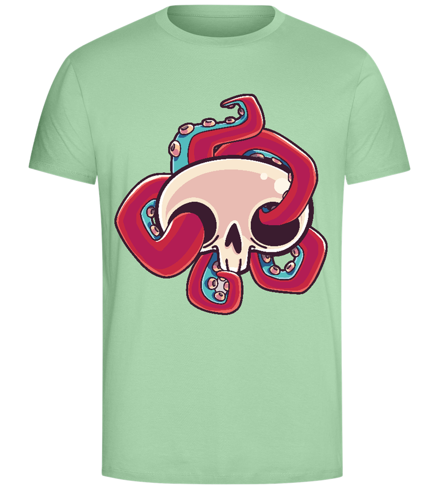 Squid Skull Design - Comfort Unisex T-Shirt_ICE GREEN_front