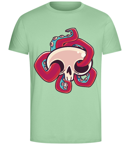 Squid Skull Design - Comfort Unisex T-Shirt_ICE GREEN_front