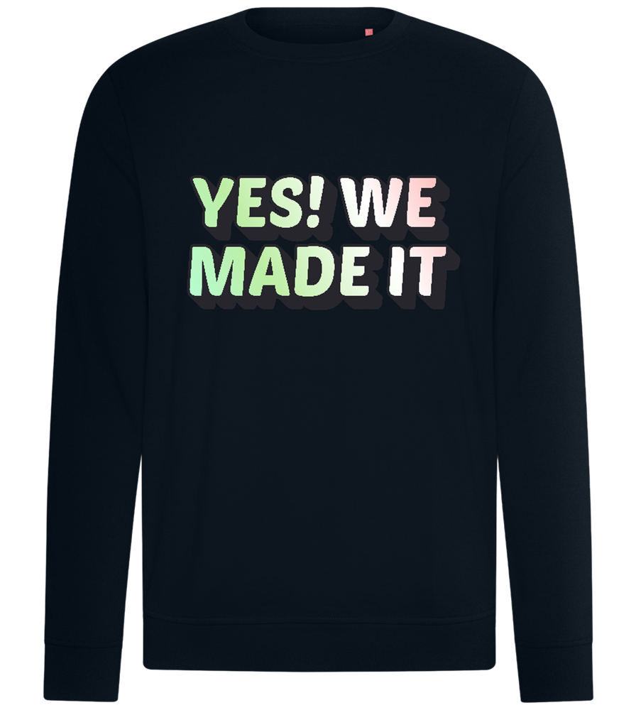 Yes! We Made It Design - Comfort unisex sweater_BLACK_front