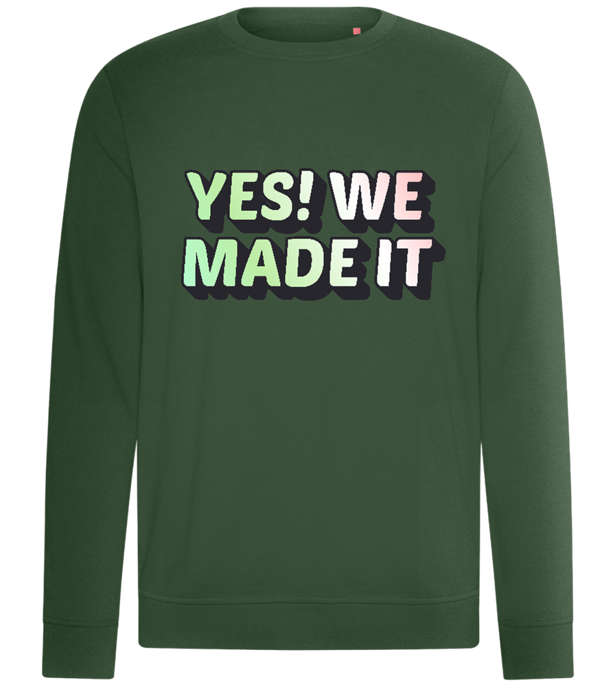 Yes! We Made It Design - Comfort unisex sweater_GREEN BOTTLE_front