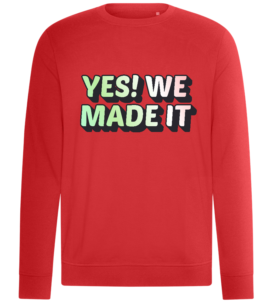 Yes! We Made It Design - Comfort unisex sweater_RED_front