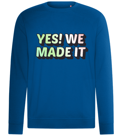 Yes! We Made It Design - Comfort unisex sweater_ROYAL_front