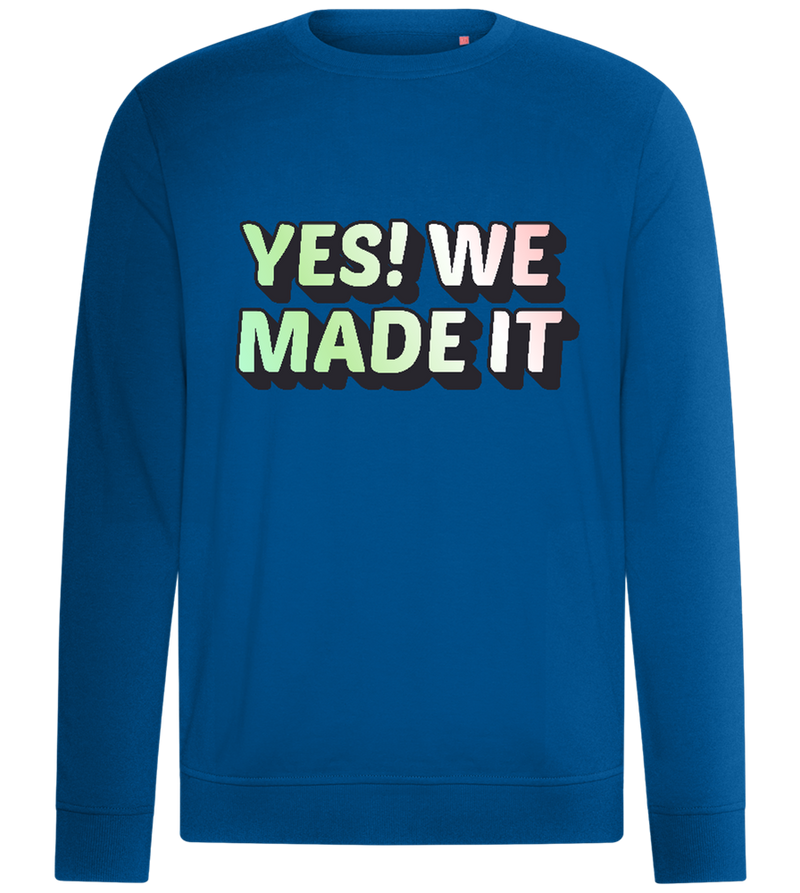 Yes! We Made It Design - Comfort unisex sweater_ROYAL_front