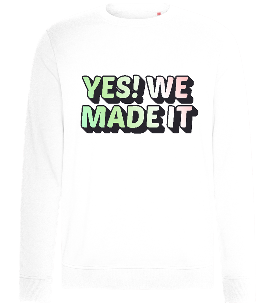 Yes! We Made It Design - Comfort unisex sweater_WHITE_front