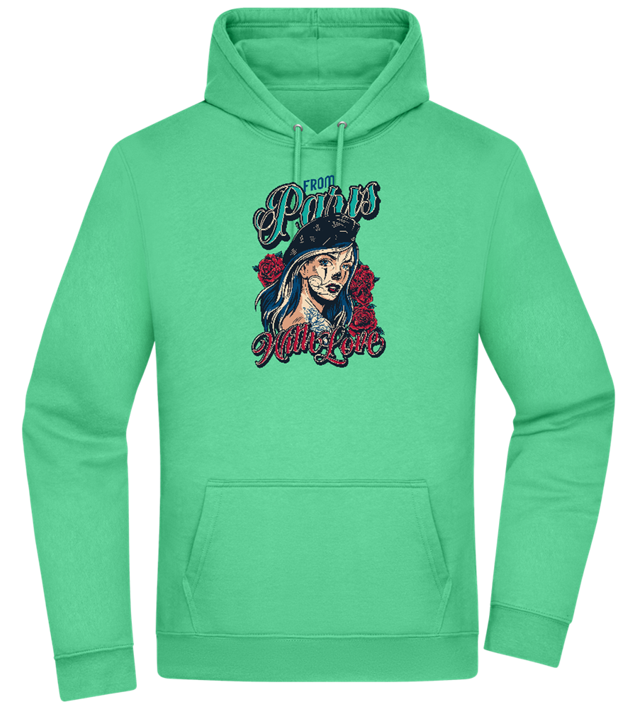 From Paris With Love Design - Premium Essential Unisex Hoodie_SPRING GREEN_front