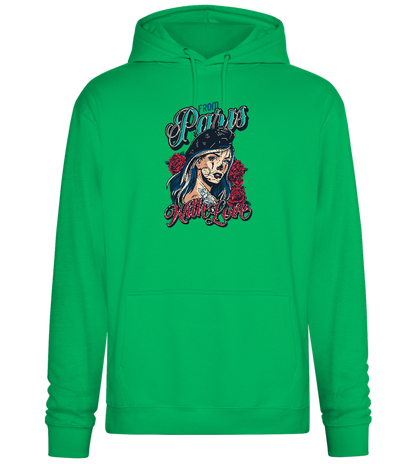 From Paris With Love Design - Premium Essential Unisex Hoodie_SPRING GREEN_front