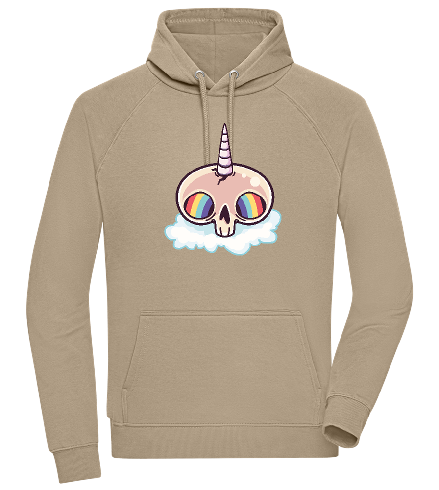 Unicorn Rainbow Design - Comfort unisex hoodie_KHAKI_front