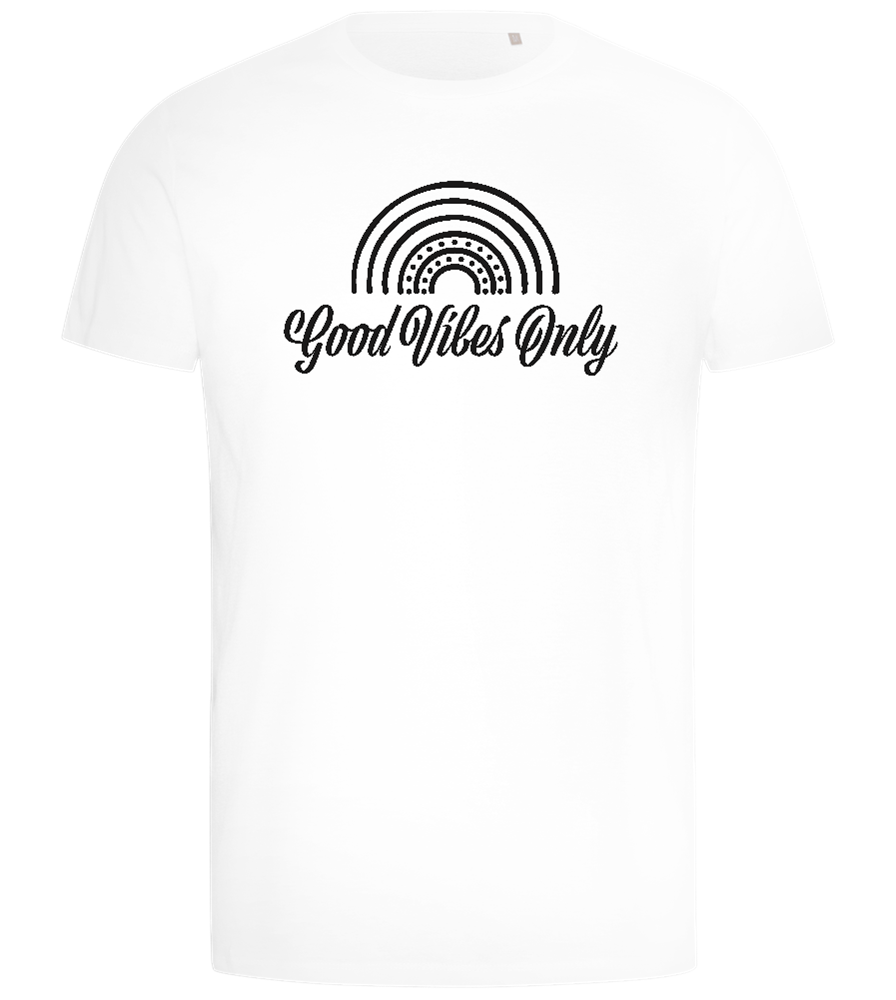 Good Vibes Only Design - Comfort men's t-shirt_WHITE_front