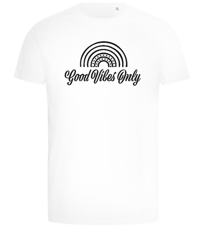 Good Vibes Only Design - Comfort men's t-shirt_WHITE_front