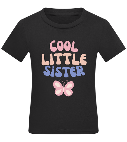 Cool Little Sister Butterfly Design - Comfort kids fitted t-shirt_DEEP BLACK_front