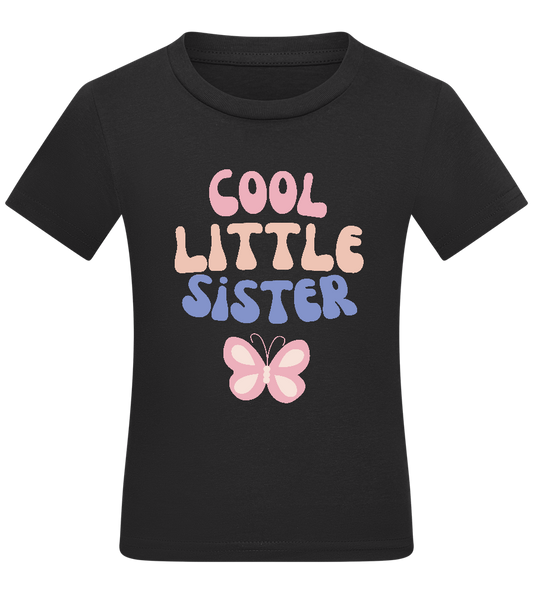 Cool Little Sister Butterfly Design - Comfort kids fitted t-shirt_DEEP BLACK_front