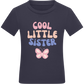 Cool Little Sister Butterfly Design - Comfort kids fitted t-shirt_FRENCH NAVY_front