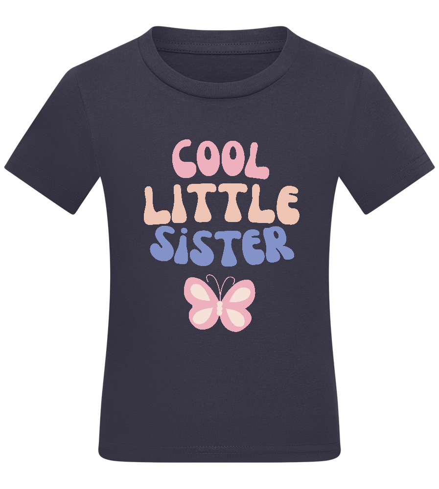 Cool Little Sister Butterfly Design - Comfort kids fitted t-shirt_FRENCH NAVY_front