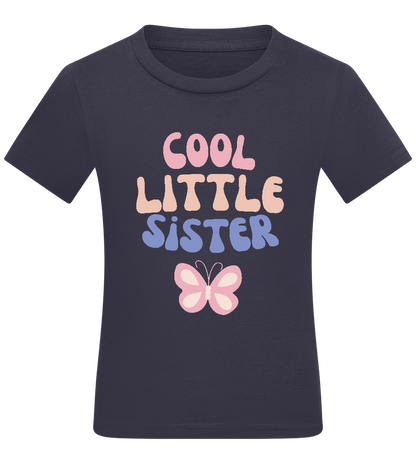 Cool Little Sister Butterfly Design - Comfort kids fitted t-shirt_FRENCH NAVY_front