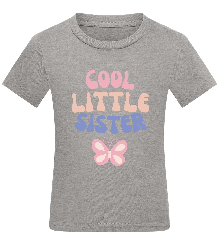 Cool Little Sister Butterfly Design - Comfort kids fitted t-shirt_ORION GREY_front