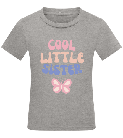 Cool Little Sister Butterfly Design - Comfort kids fitted t-shirt_ORION GREY_front