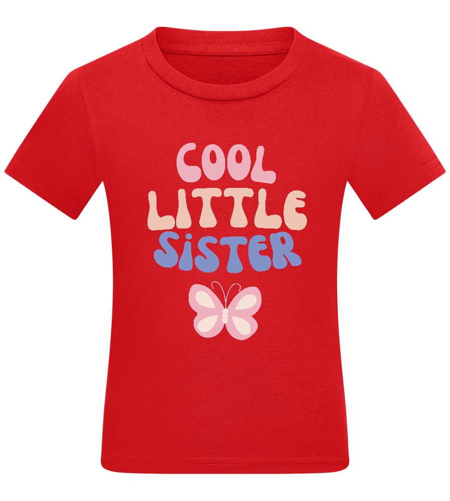 Cool Little Sister Butterfly Design - Comfort kids fitted t-shirt_RED_front