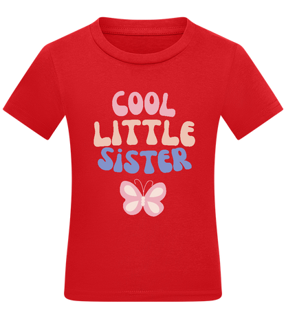 Cool Little Sister Butterfly Design - Comfort kids fitted t-shirt_RED_front