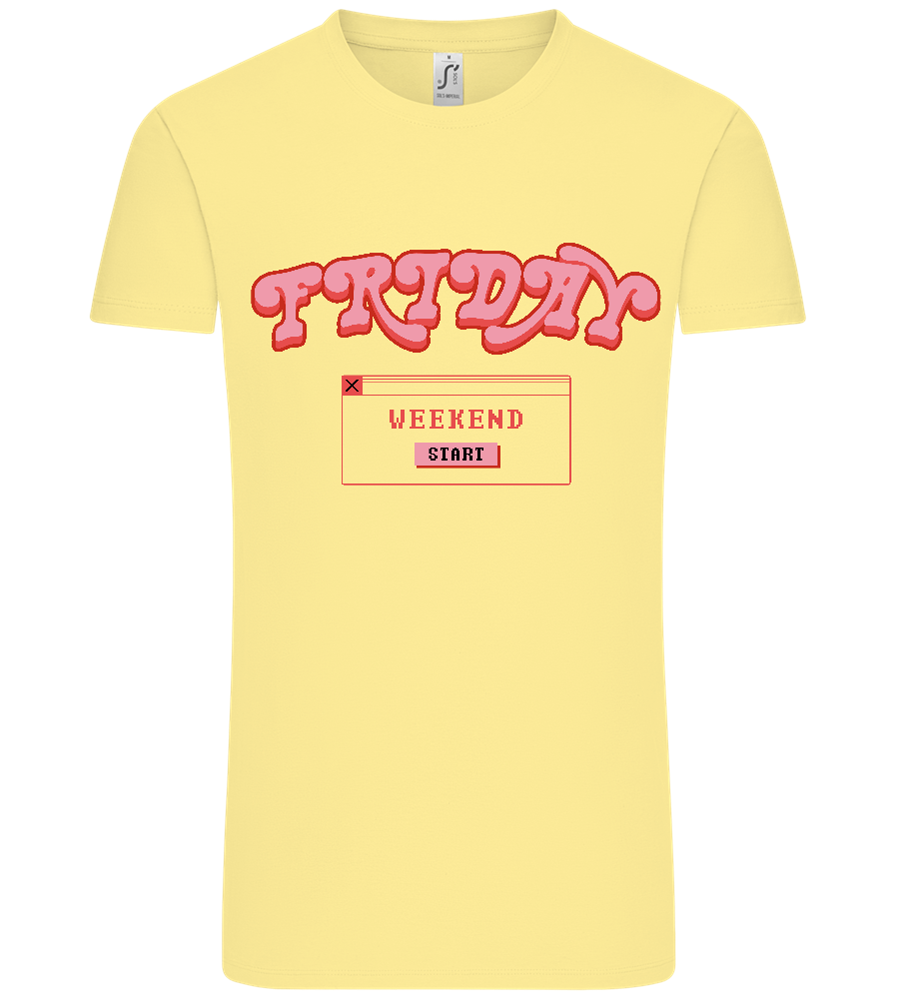 Friday Weekend Design - Comfort Unisex T-Shirt_AMARELO CLARO_front