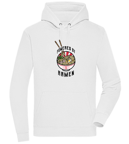 Powered By Design - Premium unisex hoodie_WHITE_front