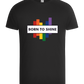 Born to Shine Design - Basic Unisex T-Shirt_DEEP BLACK_front