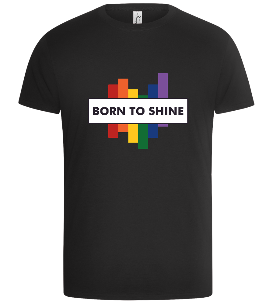 Born to Shine Design - Basic Unisex T-Shirt_DEEP BLACK_front