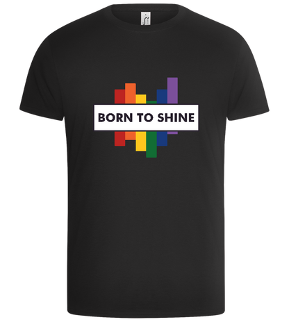 Born to Shine Design - Basic Unisex T-Shirt_DEEP BLACK_front