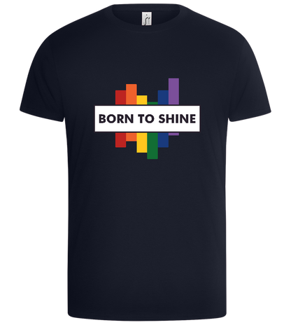 Born to Shine Design - Basic Unisex T-Shirt_FRENCH NAVY_front