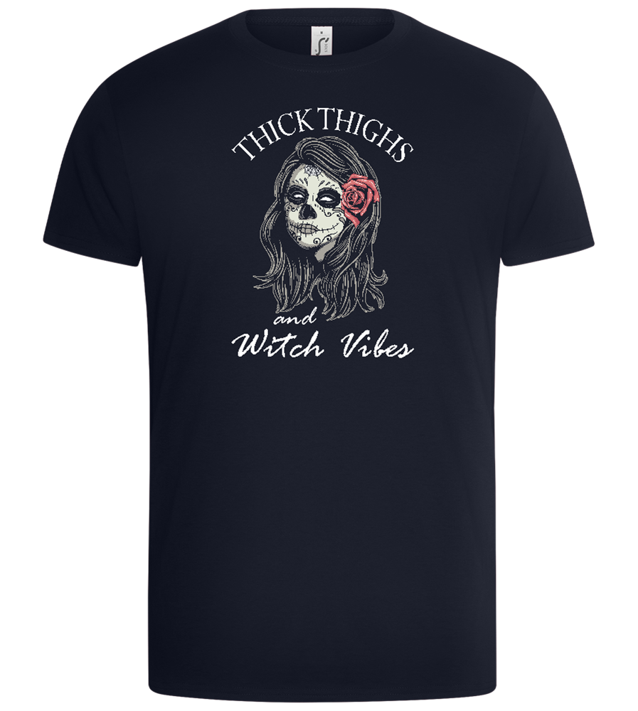 Witch Vibes Design - Basic Unisex T-Shirt_FRENCH NAVY_front