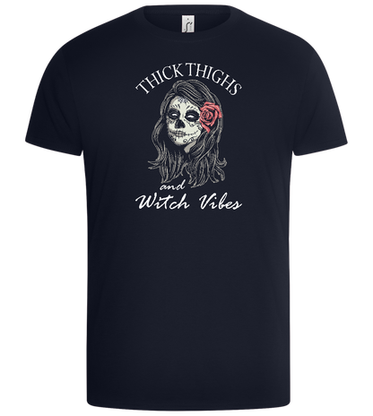 Witch Vibes Design - Basic Unisex T-Shirt_FRENCH NAVY_front