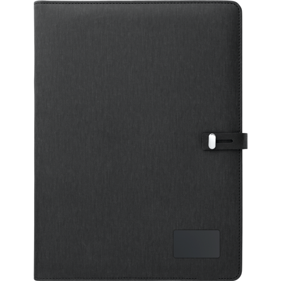A4 Conference Folder with Wireless Charger_BLACK_front