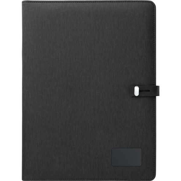 A4 Conference Folder with Wireless Charger_BLACK_front