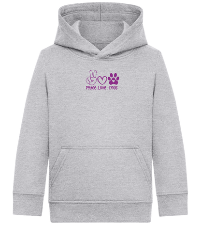 Peace Love Dogs Design - Comfort Kids Hoodie_ORION GREY II_front